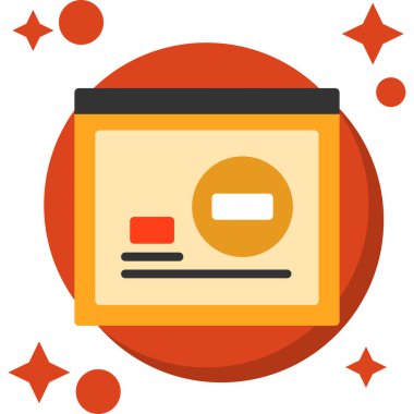 Düz stil kart simgesi