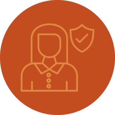 kadın simge vektör illüstrasyonu