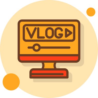 video. Web simgesi vektör illüstrasyonu