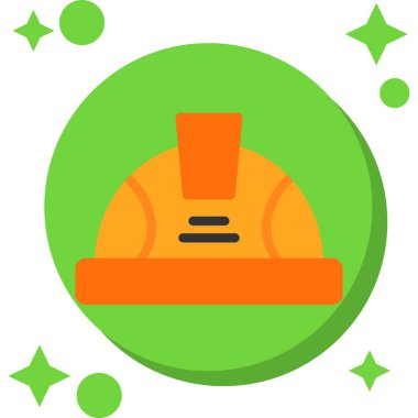 Miğfer. Web simgesi basit illüstrasyon