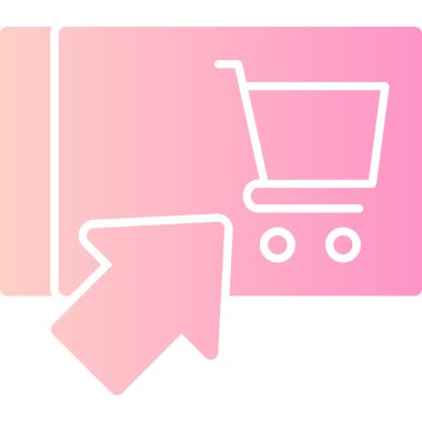 El arabası. Web simgesi basit illüstrasyon