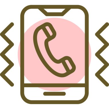 Bir telefon simgesinin vektör illüstrasyonu