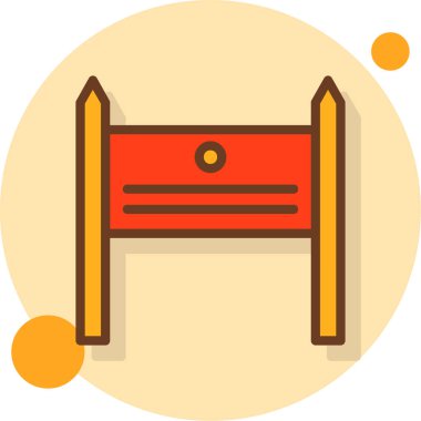 Bankta bank park ikonu doldurulmuş - taslak biçimi