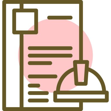 sözleşme ikonu vektör illüstrasyonu