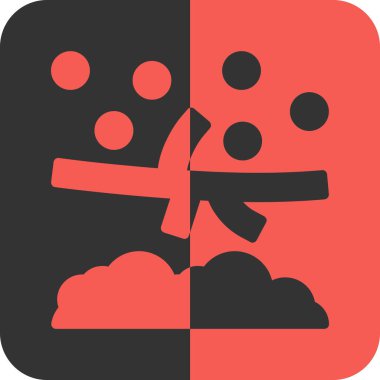 Tek bir izole simgenin vektör illüstrasyonu