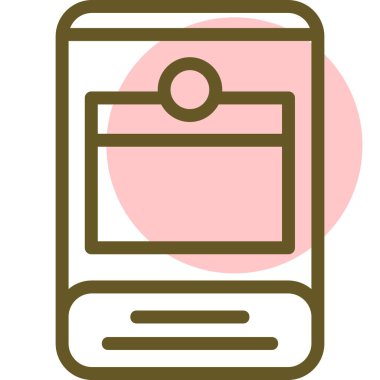 Bir smartphone simge vektör çizim