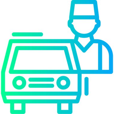 araba simgesi, vektör illüstrasyonu basit tasarım