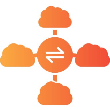 Ağ bulut vektör çizim