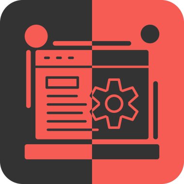 Web geliştirme düz simgesi