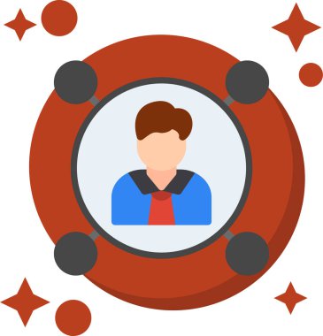 yönetici & çalışanlar için iş yönetimi dairesi simgeleri