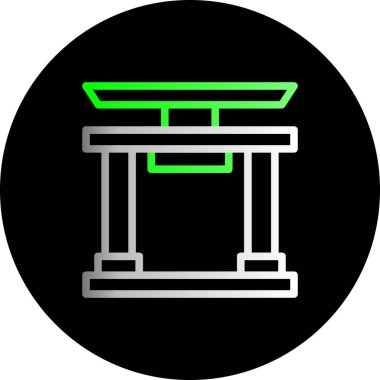 vektör oluşturma tapınağı simgesi düz illüstrasyon