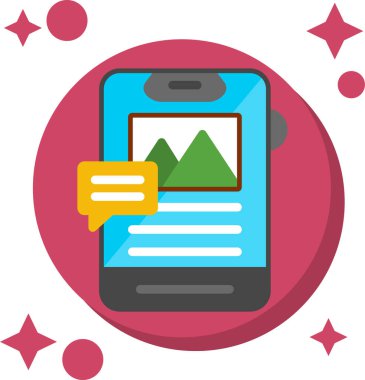 Cep telefonu simgesi, vektör illüstrasyonu