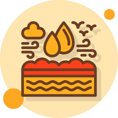 Pastane pasta ikonu doldurulmuş ana hatlarıyla