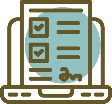 Kontrol listesi. Web simgesi basit tasarım