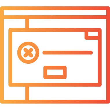 Hata. Web simgesi basit illüstrasyon