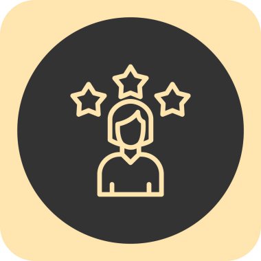 Yıldız vektör simgesi ile yıldız yıldızı, düz tasarım resimleme