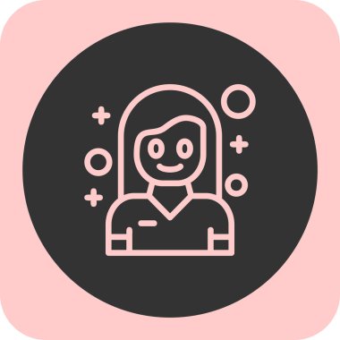 Bir kadın simgesinin vektör illüstrasyonu