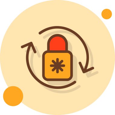 Kilit. Web simgesi basit illüstrasyon