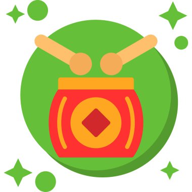 Davulun düz simgesi