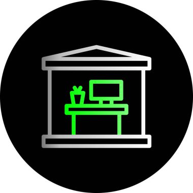 Banka simgesi, vektör illüstrasyonu