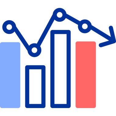 iş grafiği ikon vektör illüstrasyonu