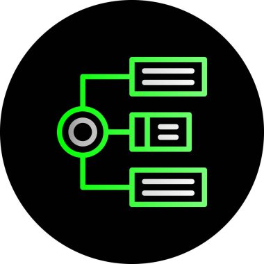 Seo modern simgesi, seo sunucusunun vektör illüstrasyonu