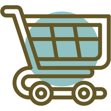 Sepet ikonu vektör illüstrasyonu