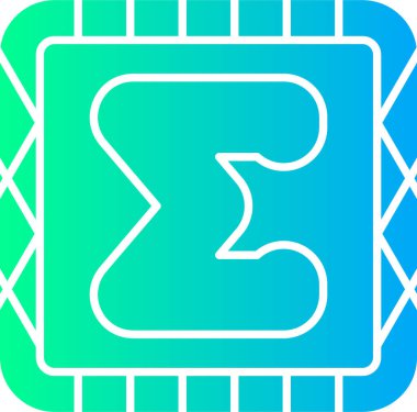 Bir yeşil ve mavi simgenin vektör illüstrasyonu