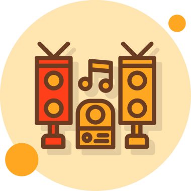 Müzik kavramı simge vektör çizim