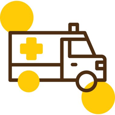 ambulans simgesi vektör illüstrasyonu