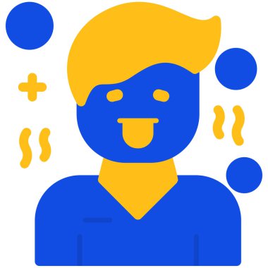 Mavi takım elbiseli bir adamın vektör çizimi