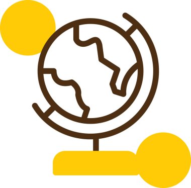 Toprak küresi simgesi - dış hatlar biçiminde