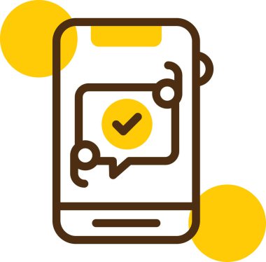 Cep telefonu simgesi, vektör illüstrasyonu