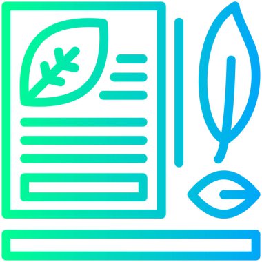 Yaprak simgesi, vektör illüstrasyonu