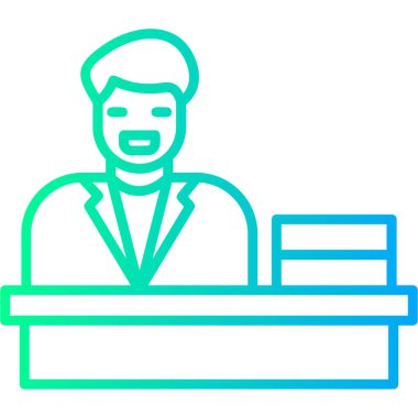 İş adamı simgesinin vektör illüstrasyonu