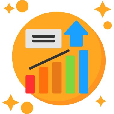 işletme büyüme grafiği simgesi düz stil