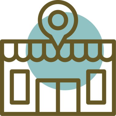 konum haritası simgesi. Web için konum haritası vektör simgelerinin özet çizimi