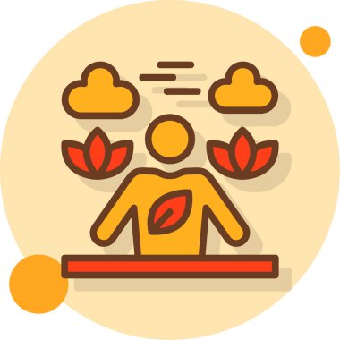 yoga simgesi vektör illüstrasyonu