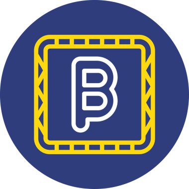 Modern b 'nin vektör illüstrasyonu eksik simgesi