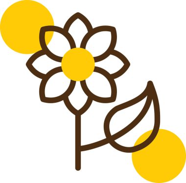 çiçek simgesi vektör illüstrasyonu