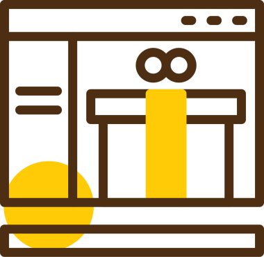 Bar tezgahı. Web simgesi basit illüstrasyon