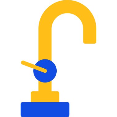 Su musluğu. Web simgesi basit illüstrasyon