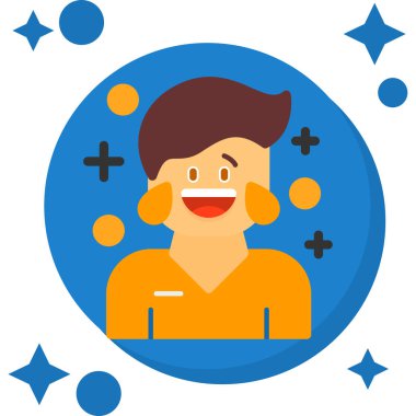 avatar erkek simge vektör çizimi