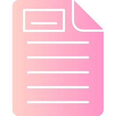 Belge. Web simgesi basit illüstrasyon