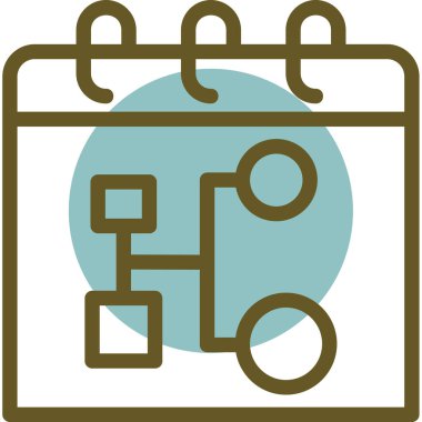 Takvim simgesi, vektör çizimi