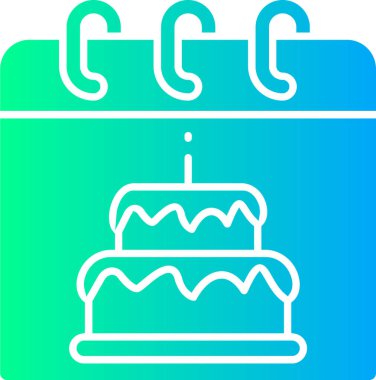 Kek. Web simgesi basit illüstrasyon