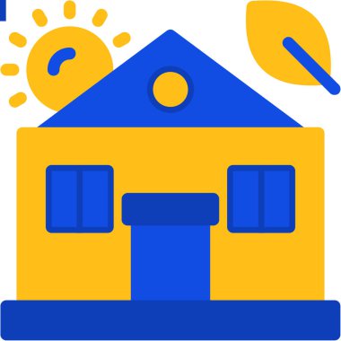 Bina. Web simgesi basit illüstrasyon