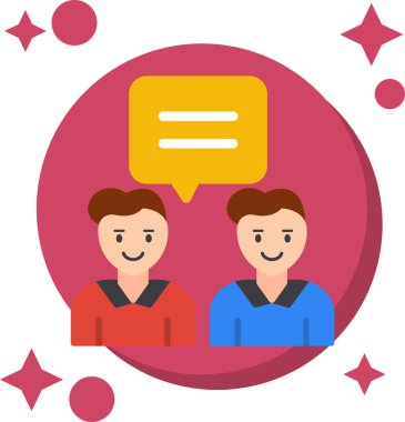 Konuş. Web simgesi vektör illüstrasyonu