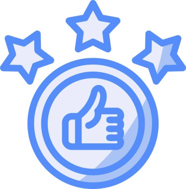 Başparmak yukarı. Web simgesi basit illüstrasyon