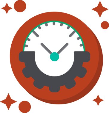 Kronometre simgesi, vektör illüstrasyonu